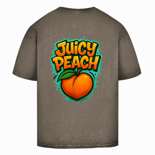 Oversize Washed T-Shirt Graffiti style (Juicy Peach)Streetlegacy