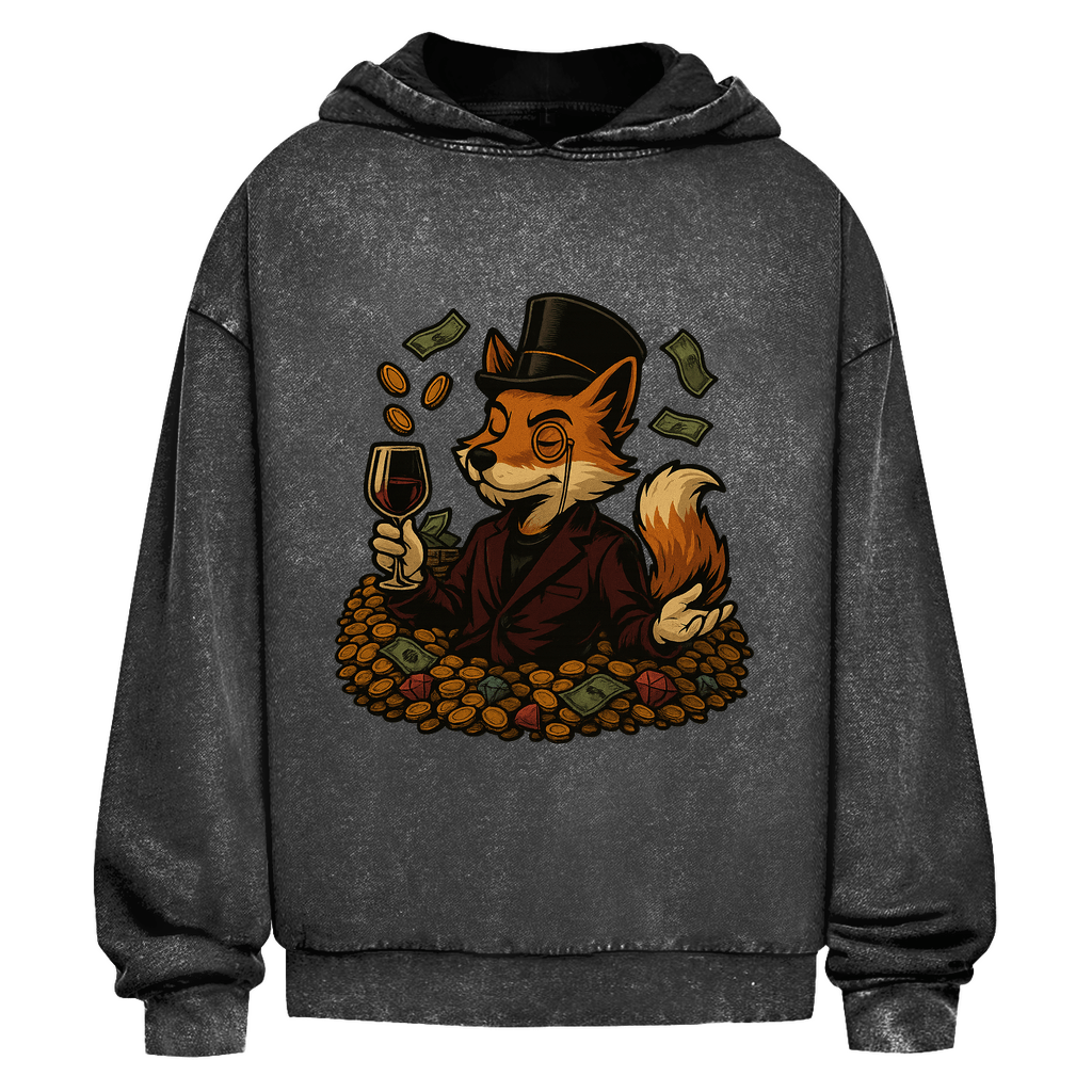 Oversize Washed Hoodie Rich man - Trend - Ink Old FashionOversize Washed Hoodie Rich man