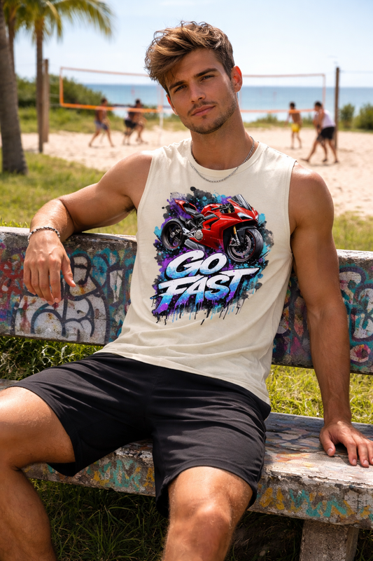 Sleeveless Oversized Tee (Go Fast - Bike Streetlegacy